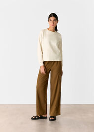 Textured Relaxed Jersey Top