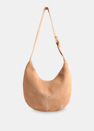 Large Sia Curved Suede Bag