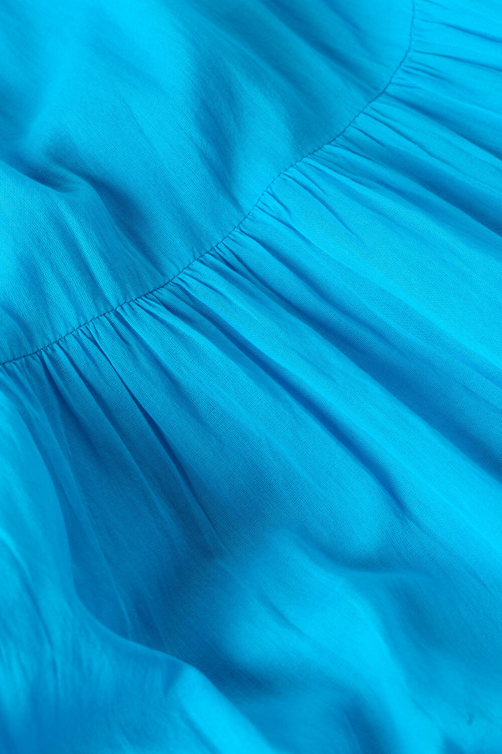 Turquoise Petite Cotton Maxi V Neck Sundress