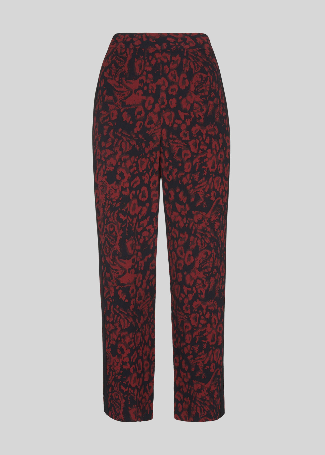 Jungle Cat Print Crepe Trouser