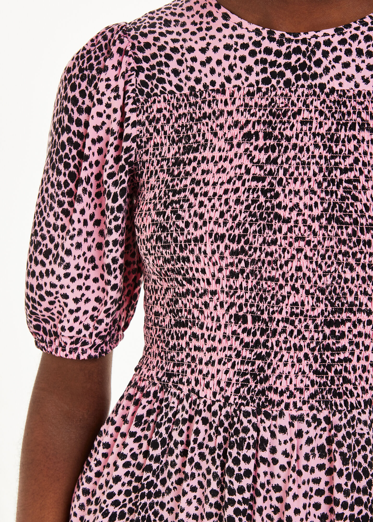 Pink/Multi Sketched Cheetah Dress WHISTLES Whistles UK