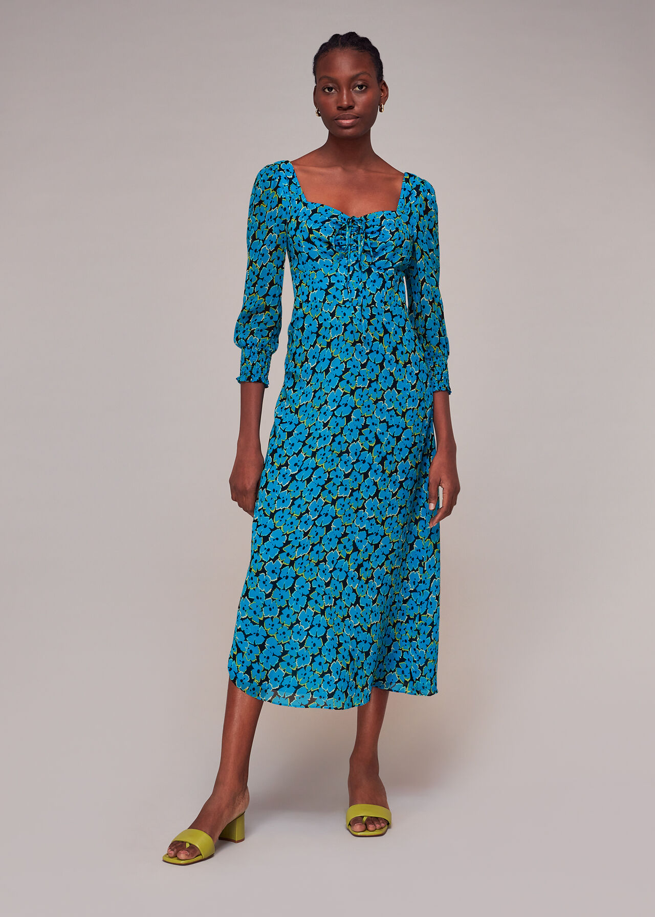 Farfalle Flower Midi Dress