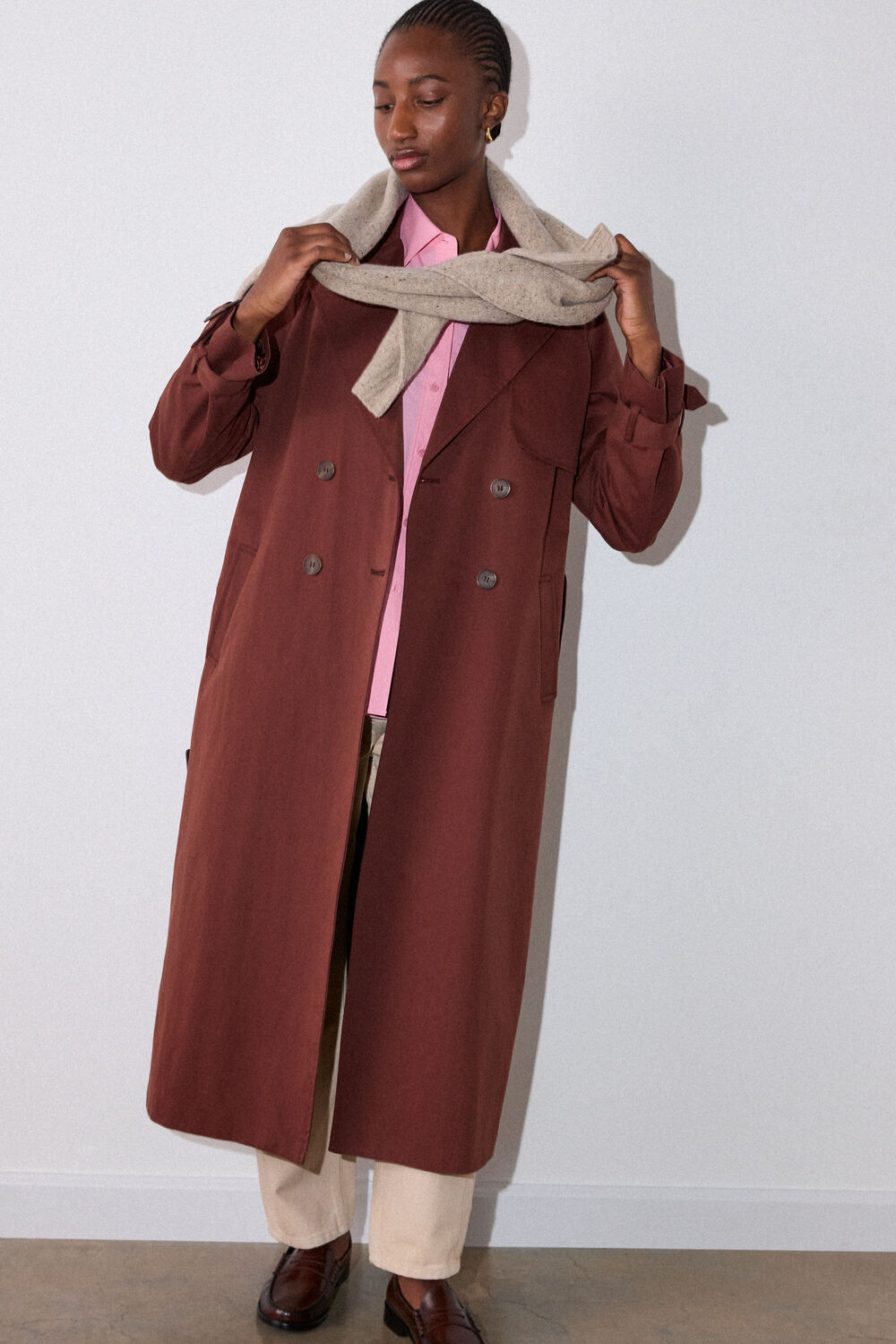 Brown Valentina Trench Coat