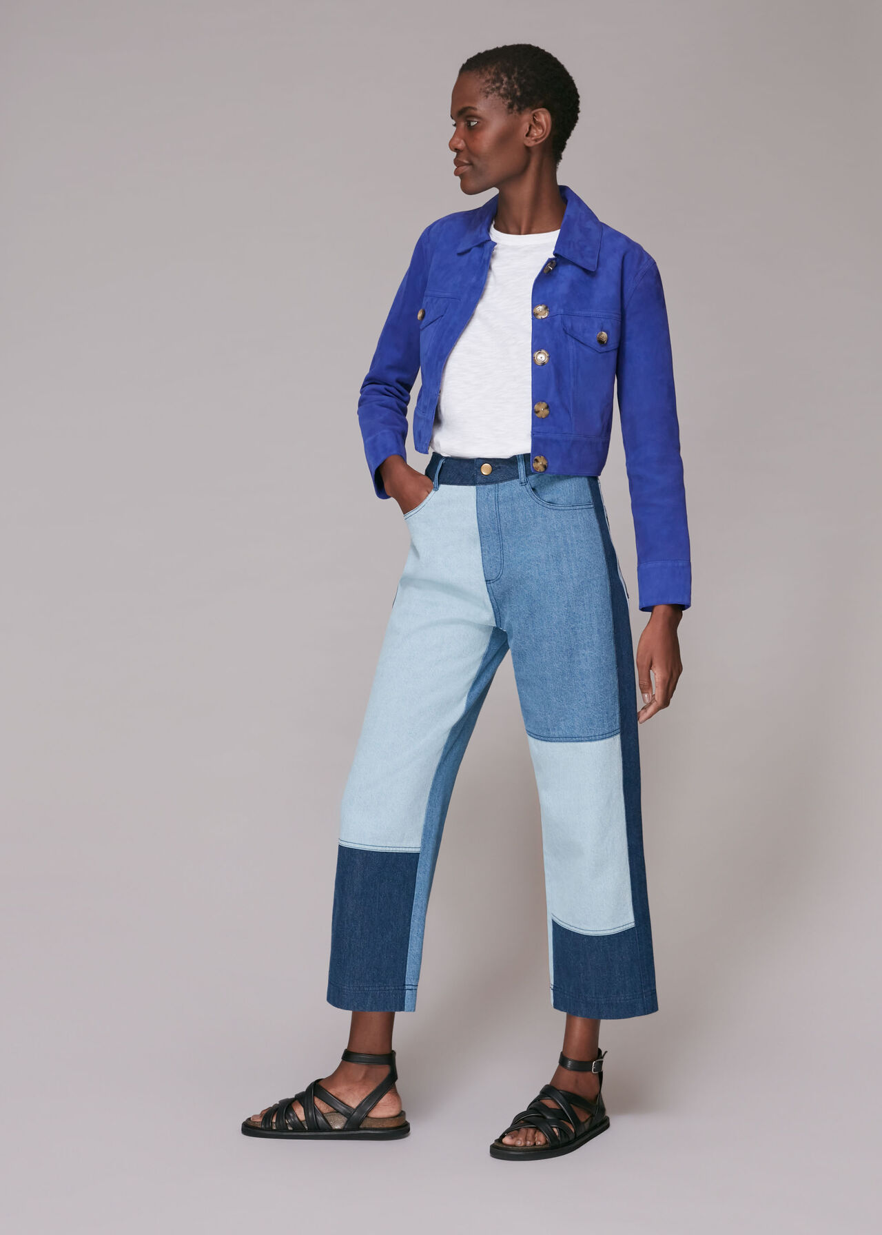 Taali Cropped Suede Jacket