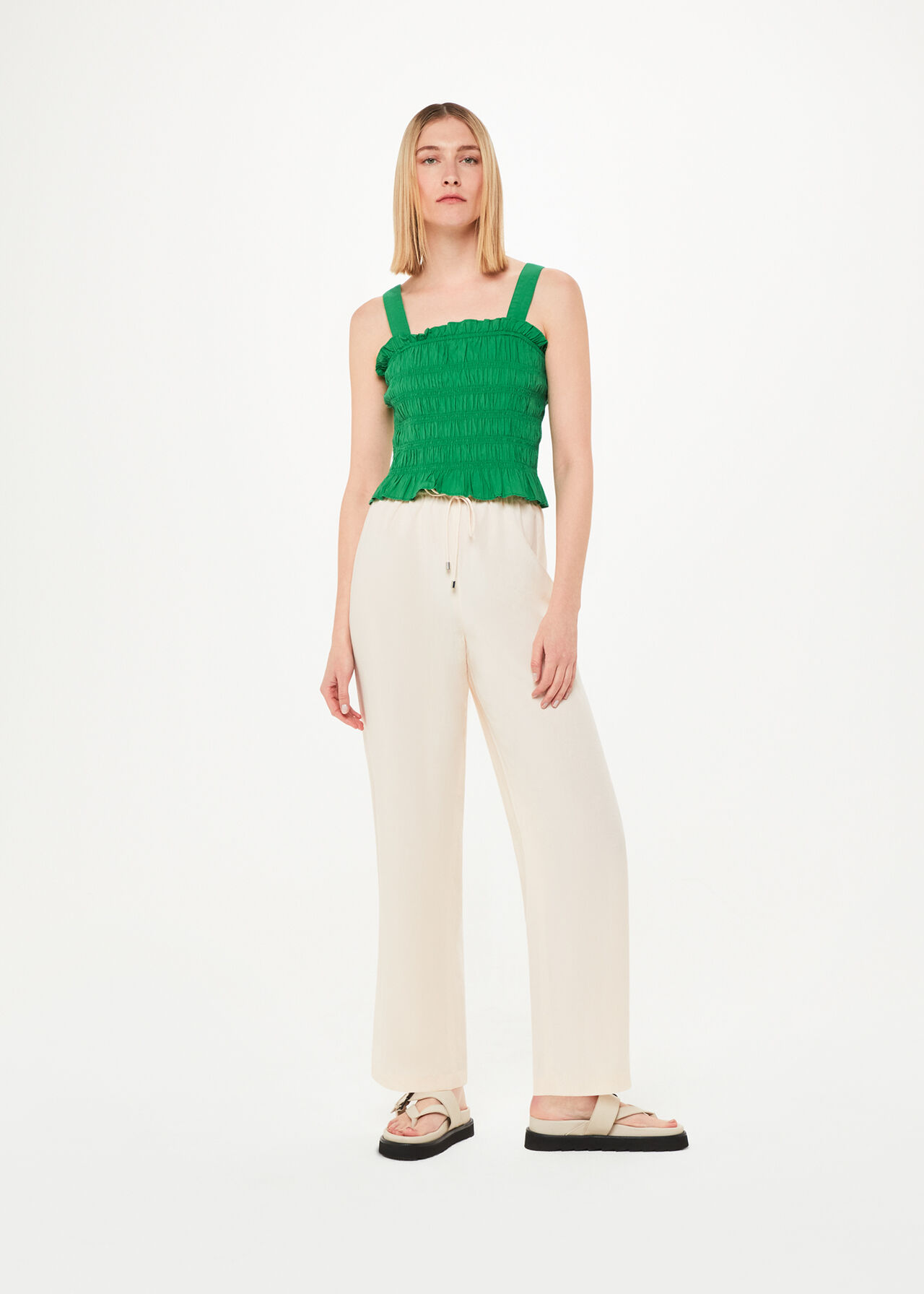 Saskia Crinkle Strappy Top