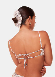 The Longing Wave Print Swim Scrunchie