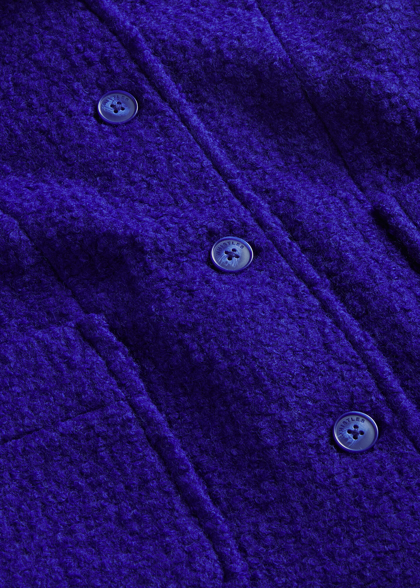 Blue Daisy Boucle Coat WHISTLES