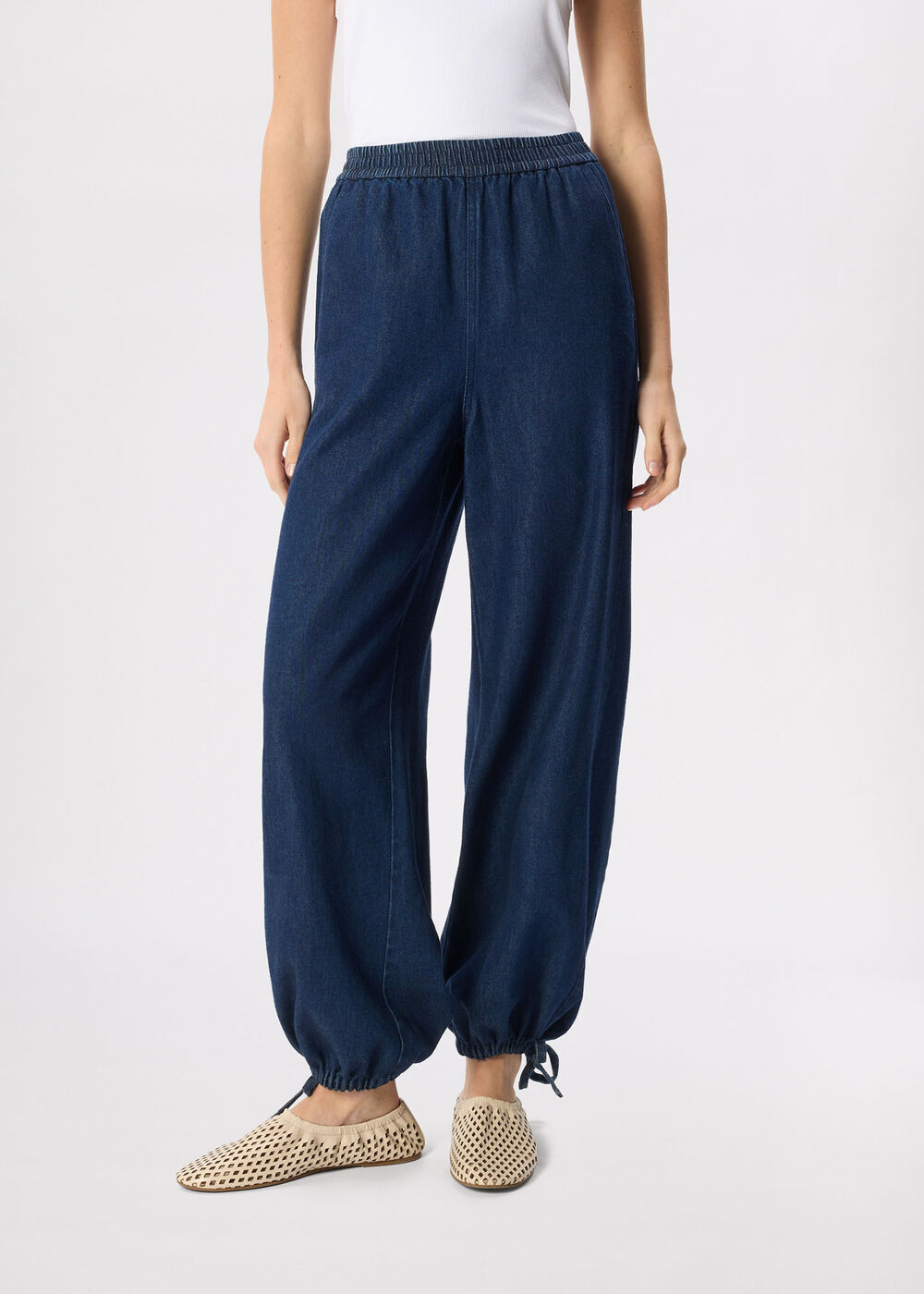 Tie Hem Balloon Trouser
