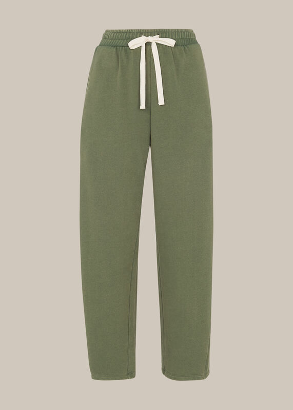 Khaki Barrel Leg Jogger