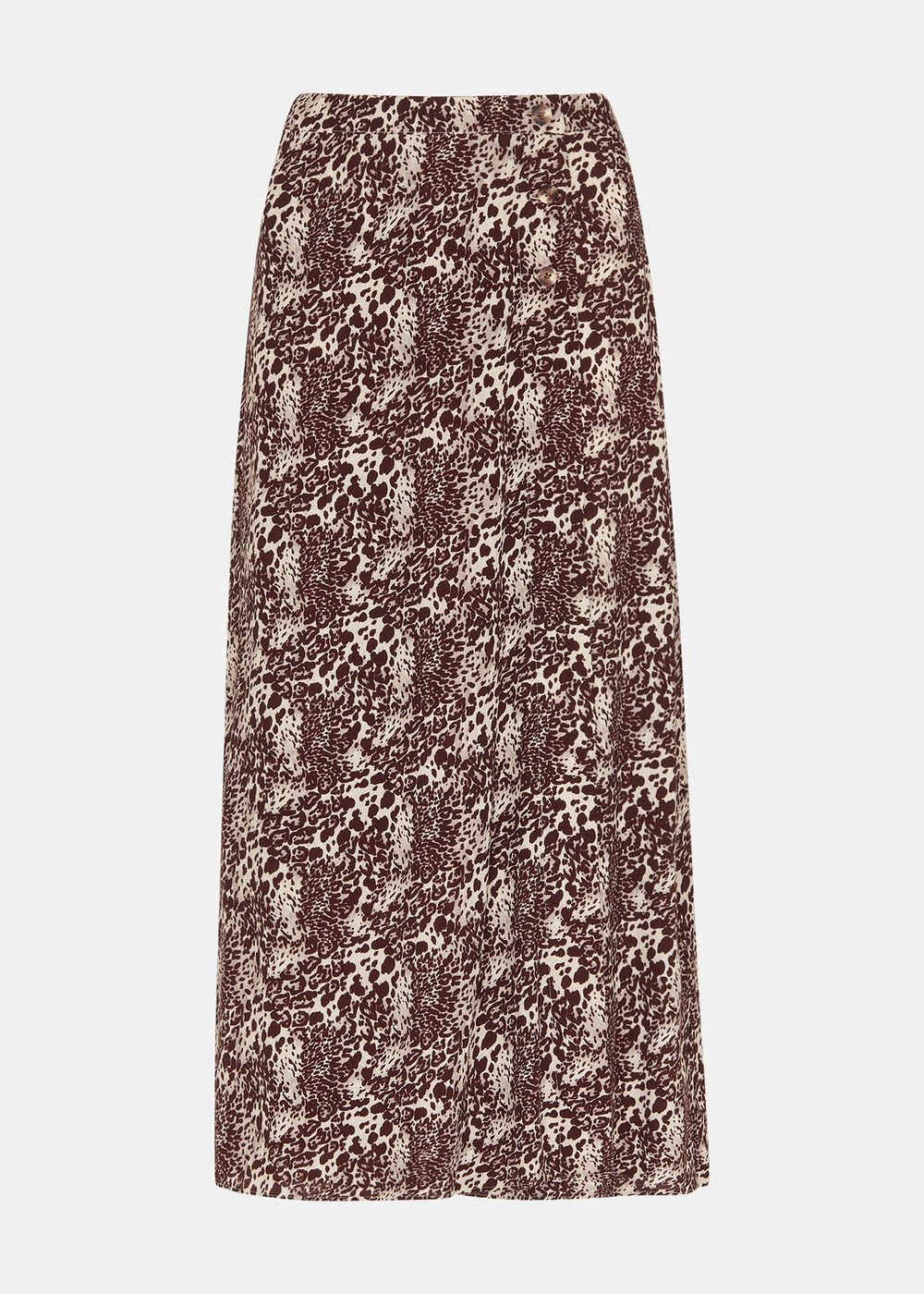 Micro Leopard Print Wrap Skirt