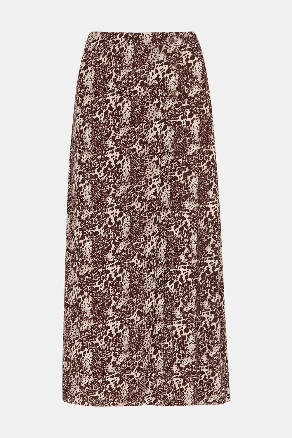 Micro Leopard Print Wrap Skirt