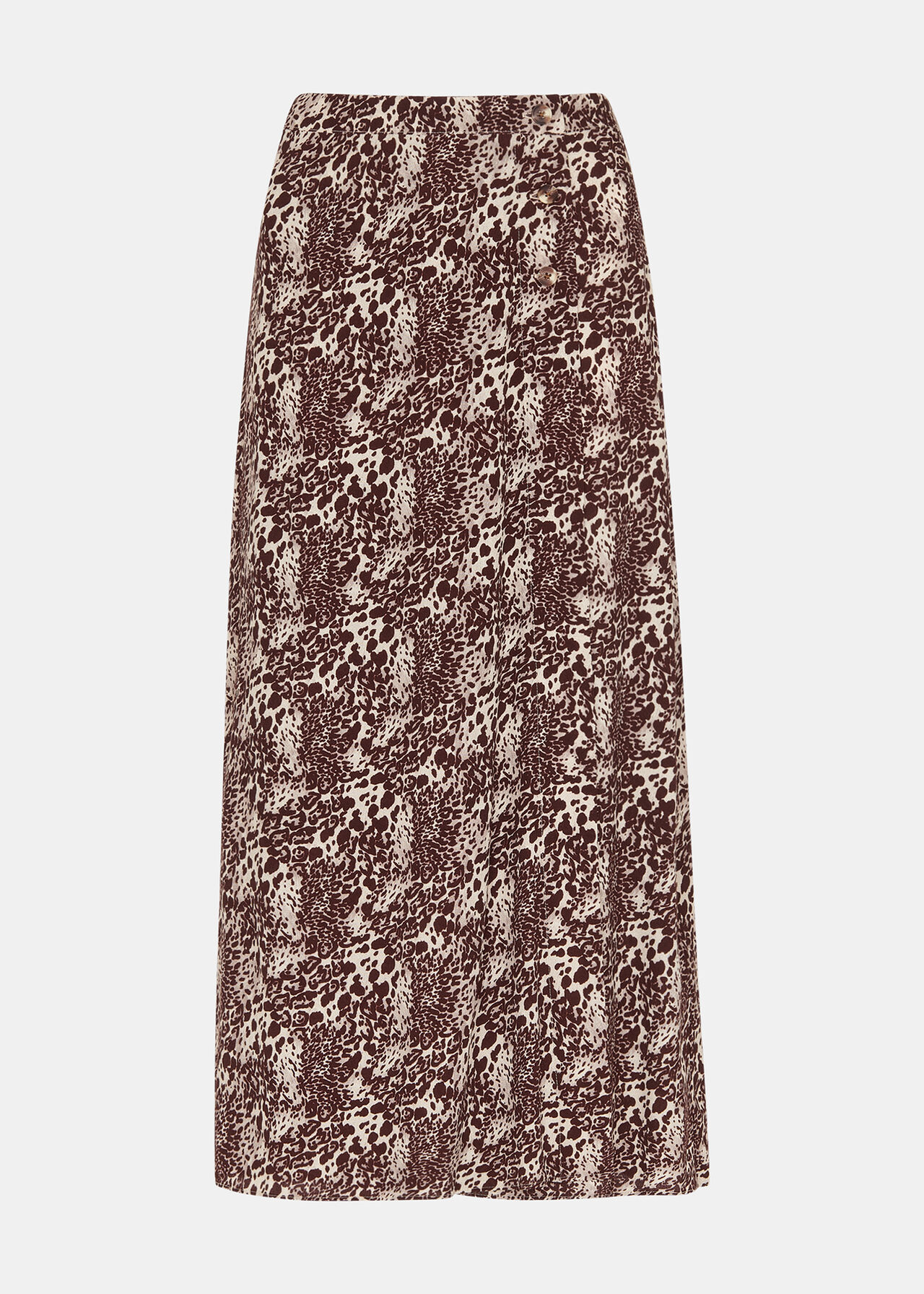 Micro Leopard Print Wrap Skirt