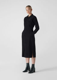 Romaine Cord Dress Black