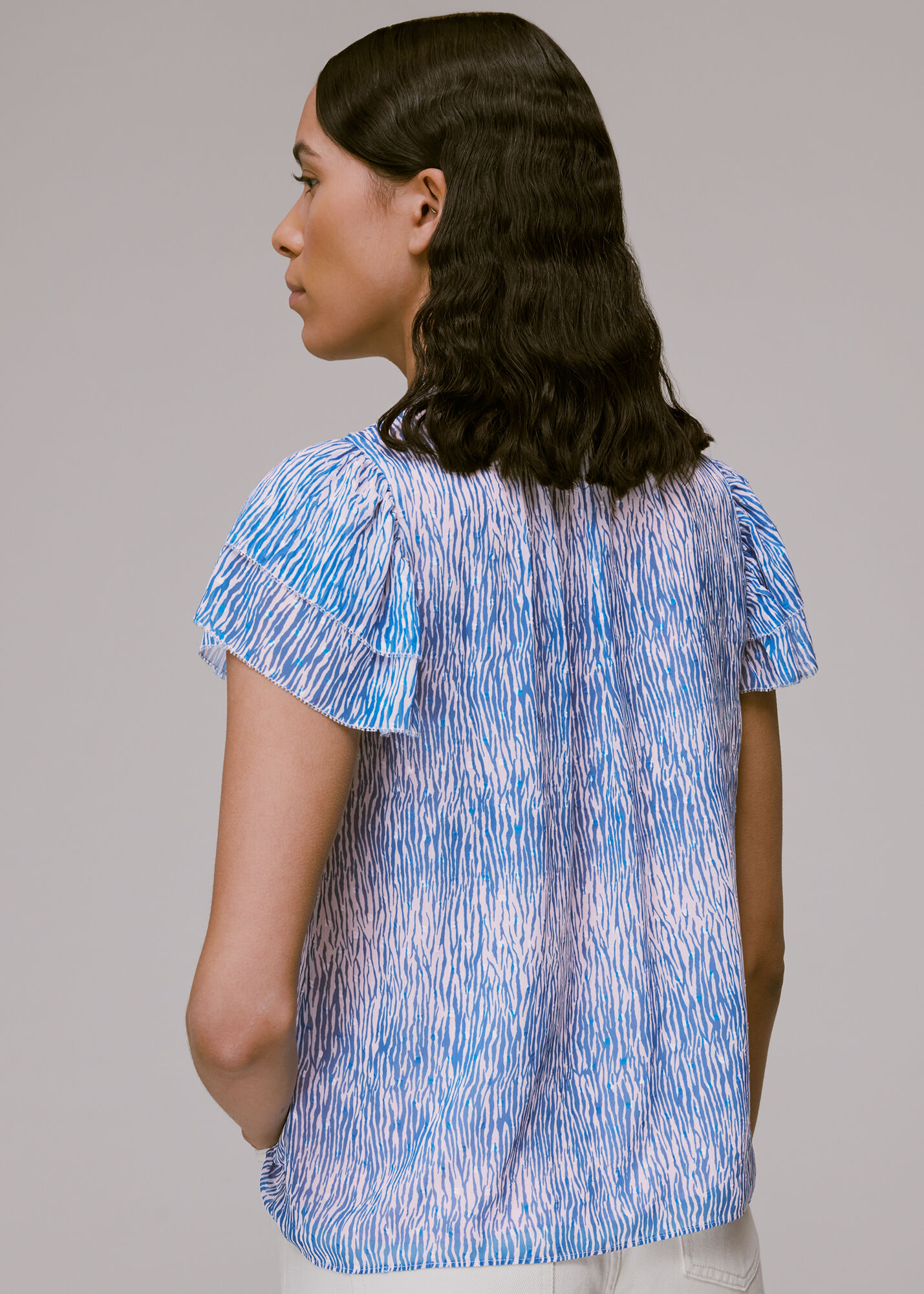 Multicolour Tiger Dobby Blouse WHISTLES Whistles