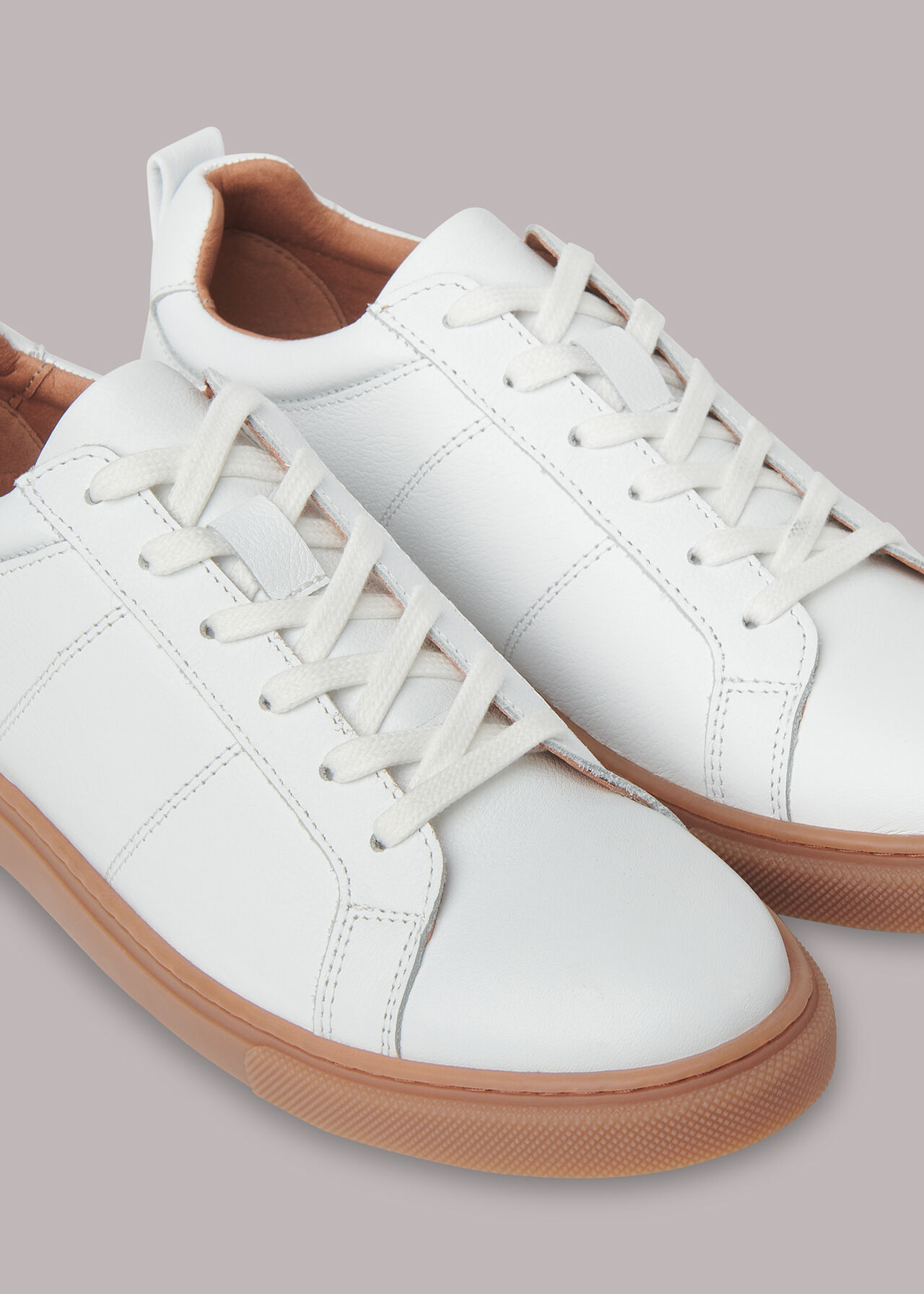 White/Multi Koki Gum Sole Trainer | WHISTLES