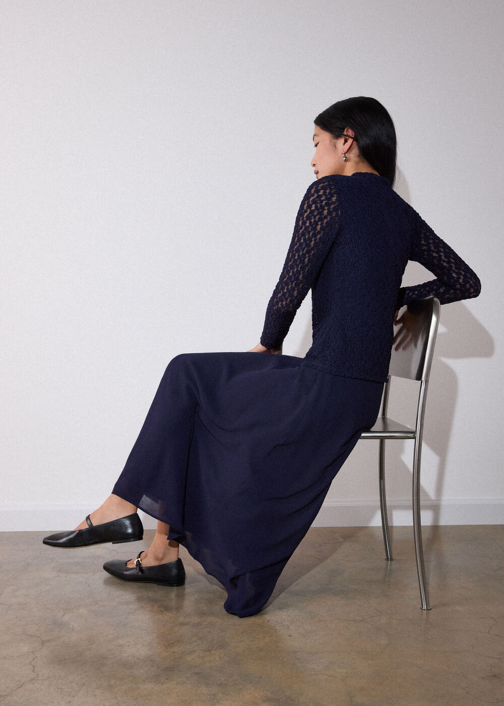 Textured Drop Waist Dress