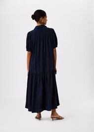 Textured Drop Waist Midi Dress