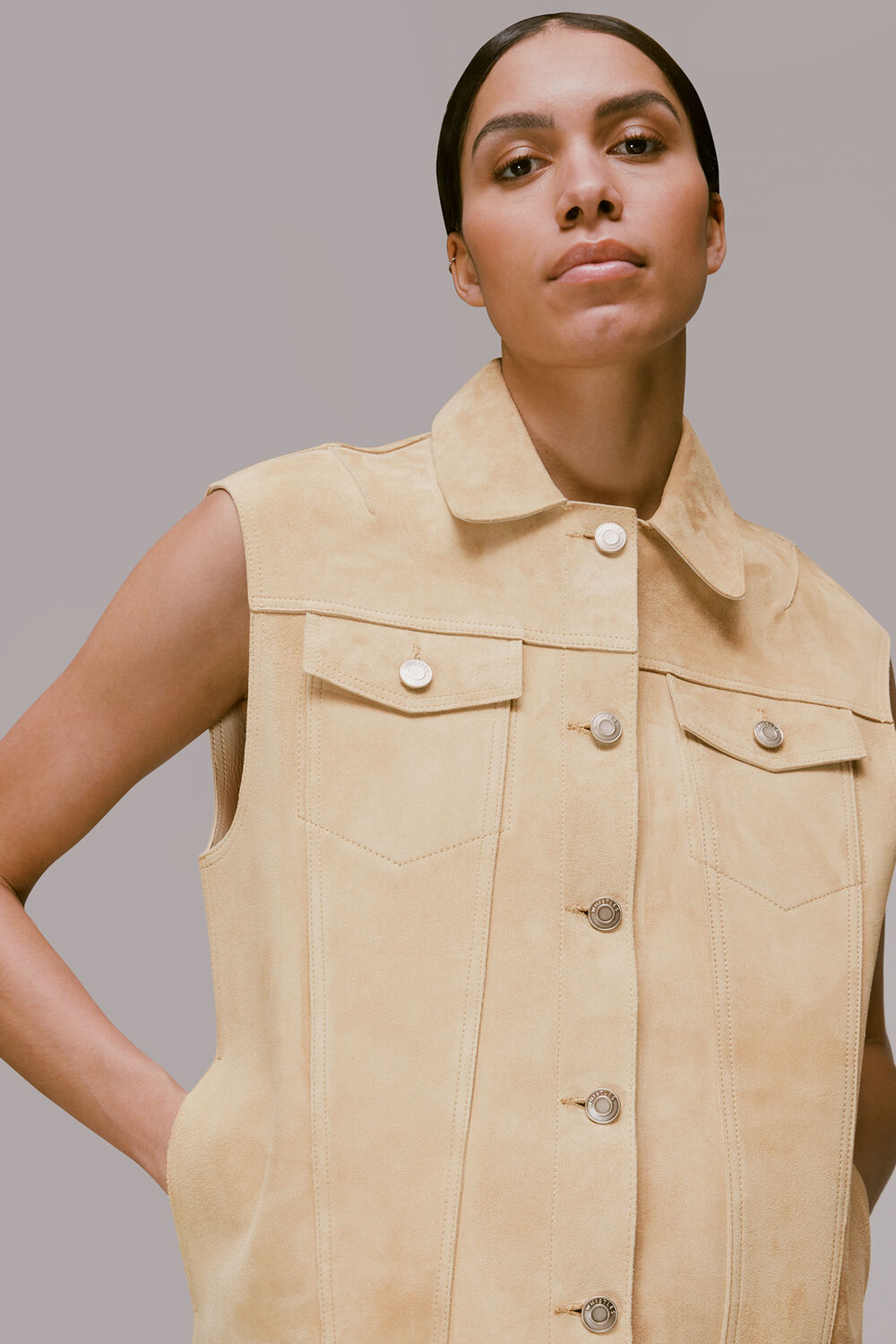 Calvin Bonded Suede Gilet