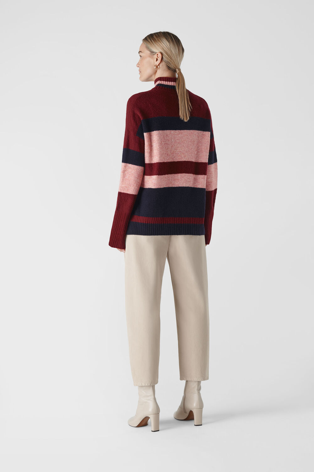 Stripe Roll Neck Knit Multicolour