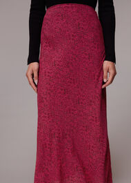 Abstract Snake Bias Cut Skirt