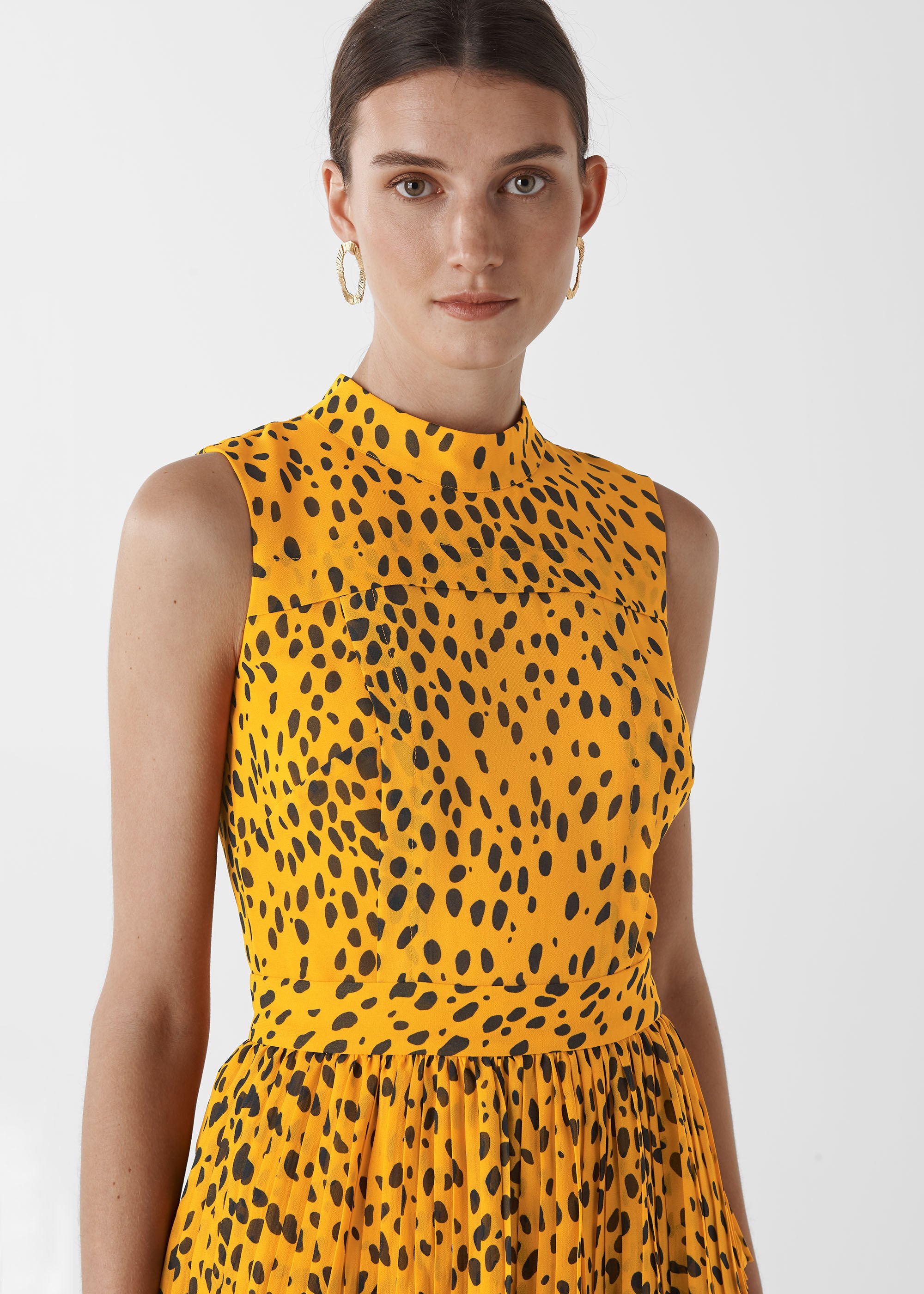 Yellow Multi Animal Print Tiered Dress WHISTLES Whistles UK