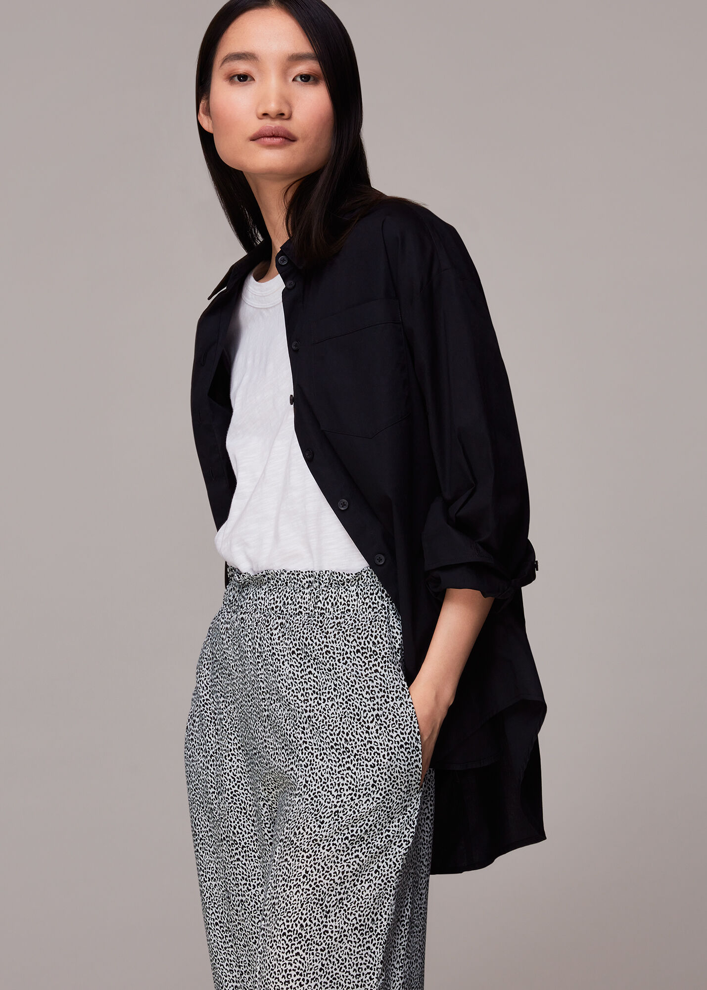 Leopard Print Trouser | WHISTLES | Whistles