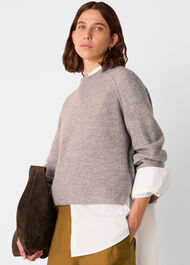 Aria Wool Mix Crew Knit