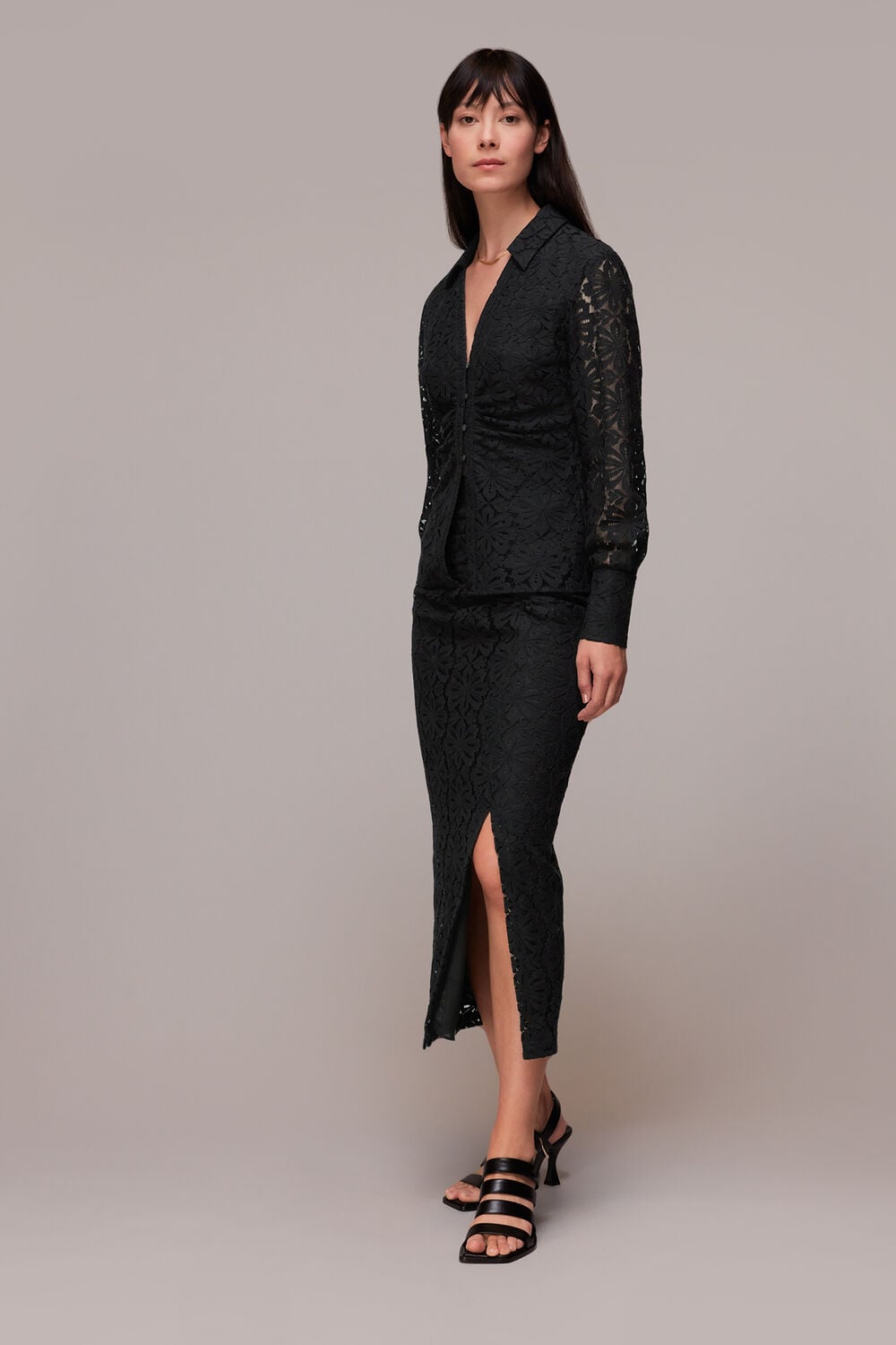 Lace Column Skirt