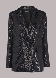 Sequin Double Breasted Blazer
