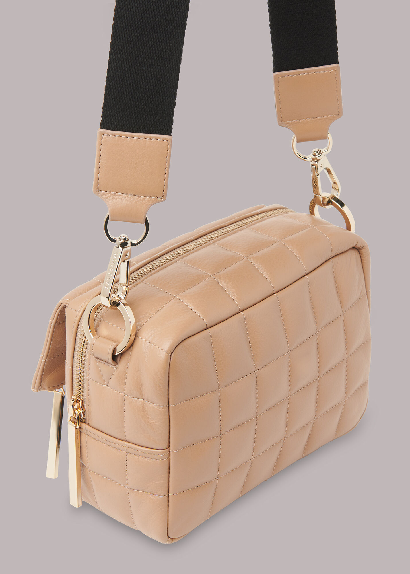 Beige Quilted Bibi Crossbody Bag | WHISTLES |