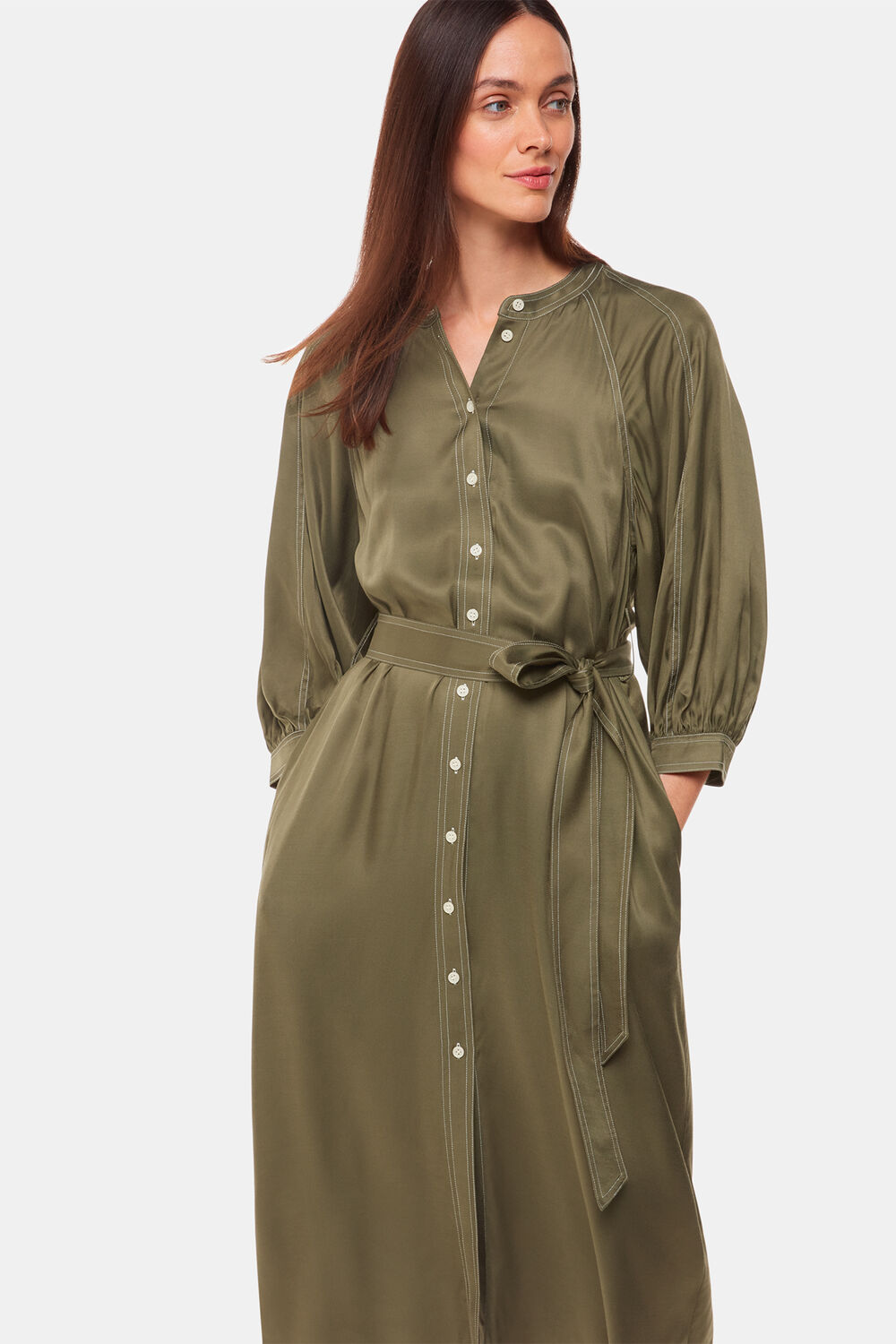 Mabel Topstitch Dress