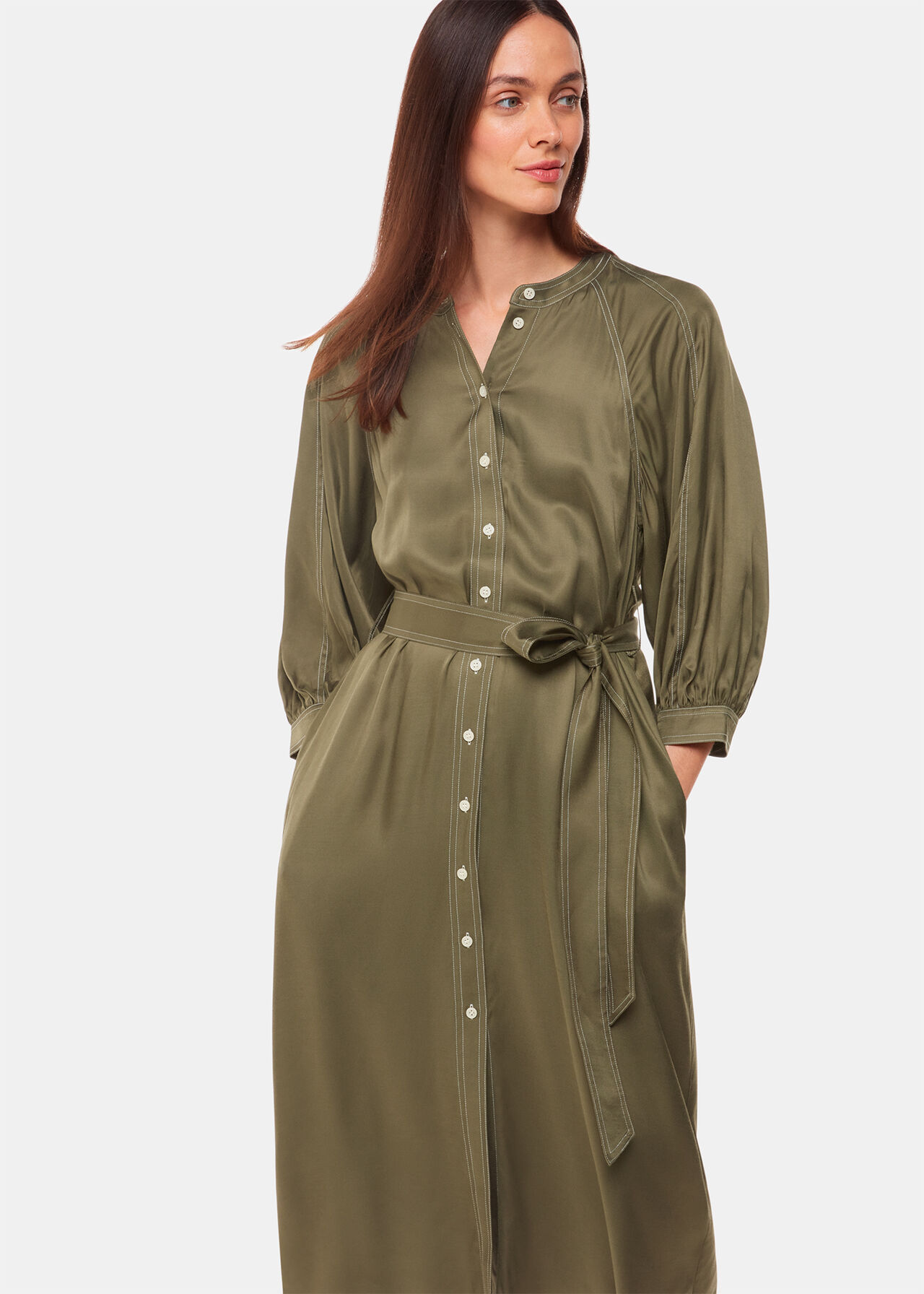 Mabel Topstitch Dress