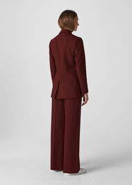 Relaxed Patch Pocket Jacket Burgundy