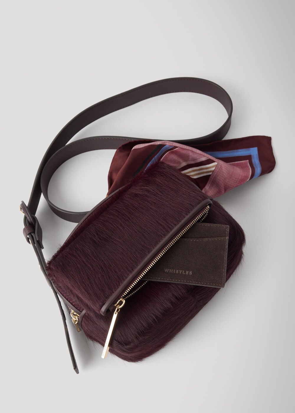 Plum Bibi Hair-On Crossbody Bag