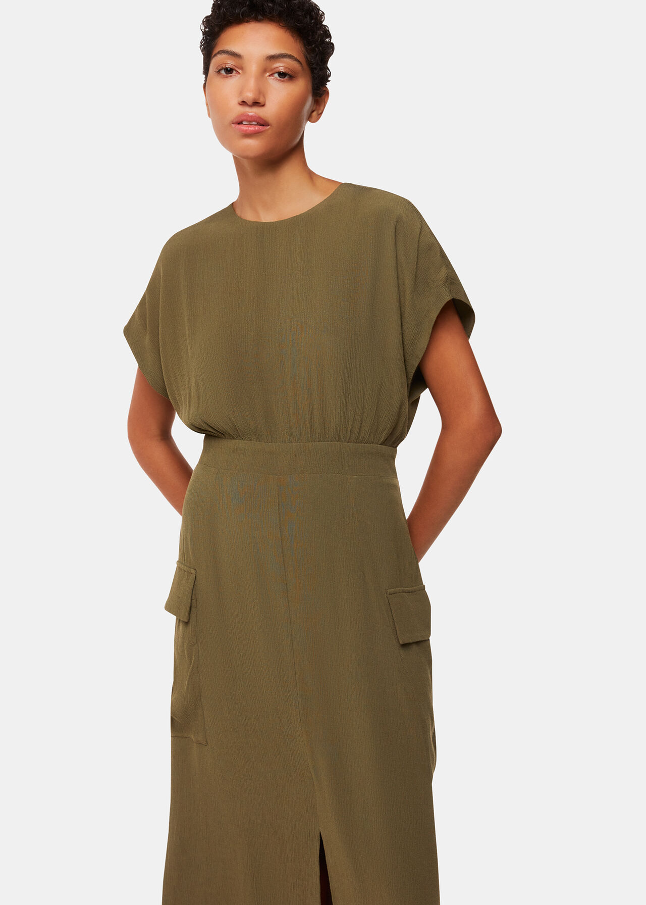 Pocket Detail Midi Dress