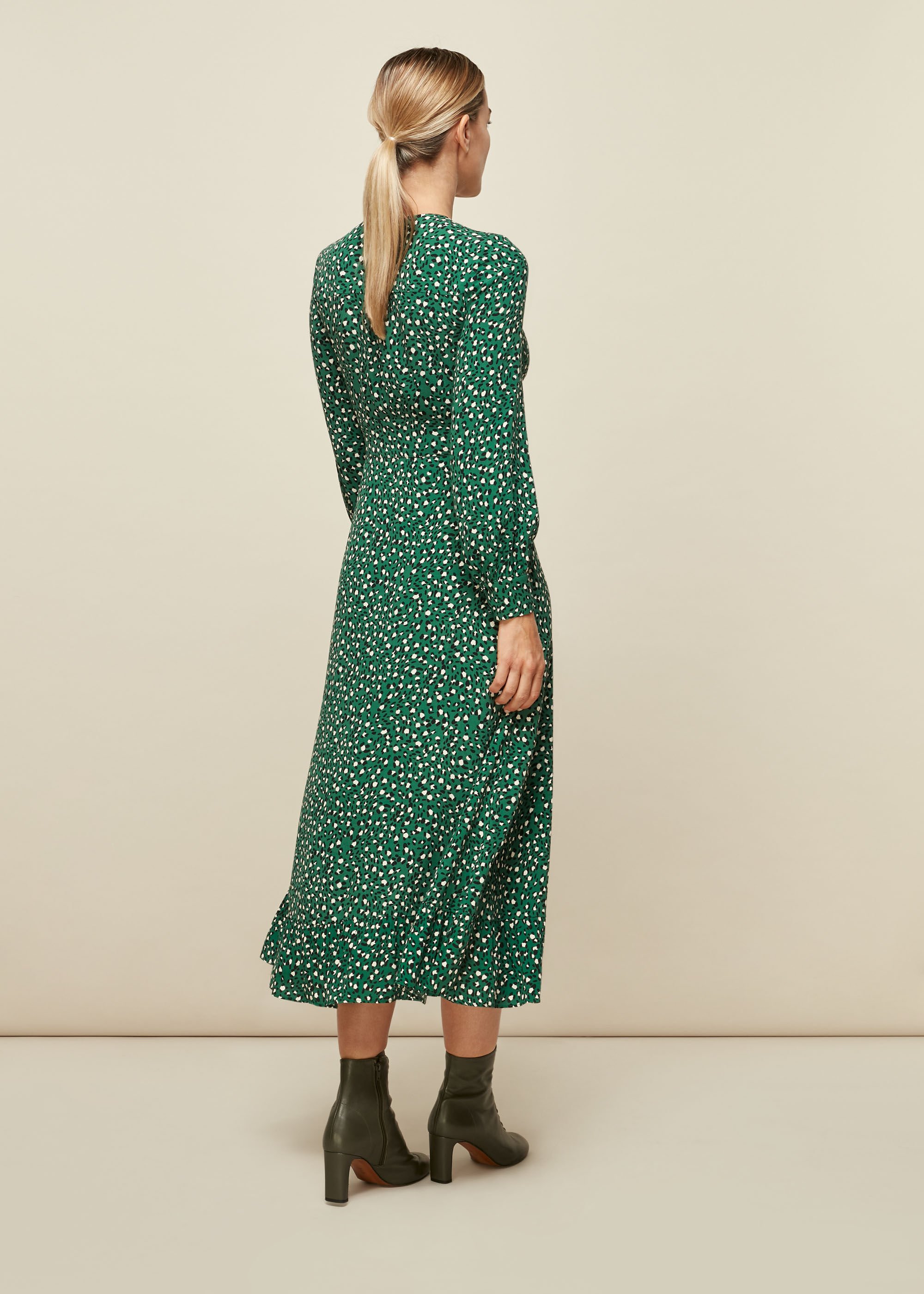 Whistles animal 2025 print dress green