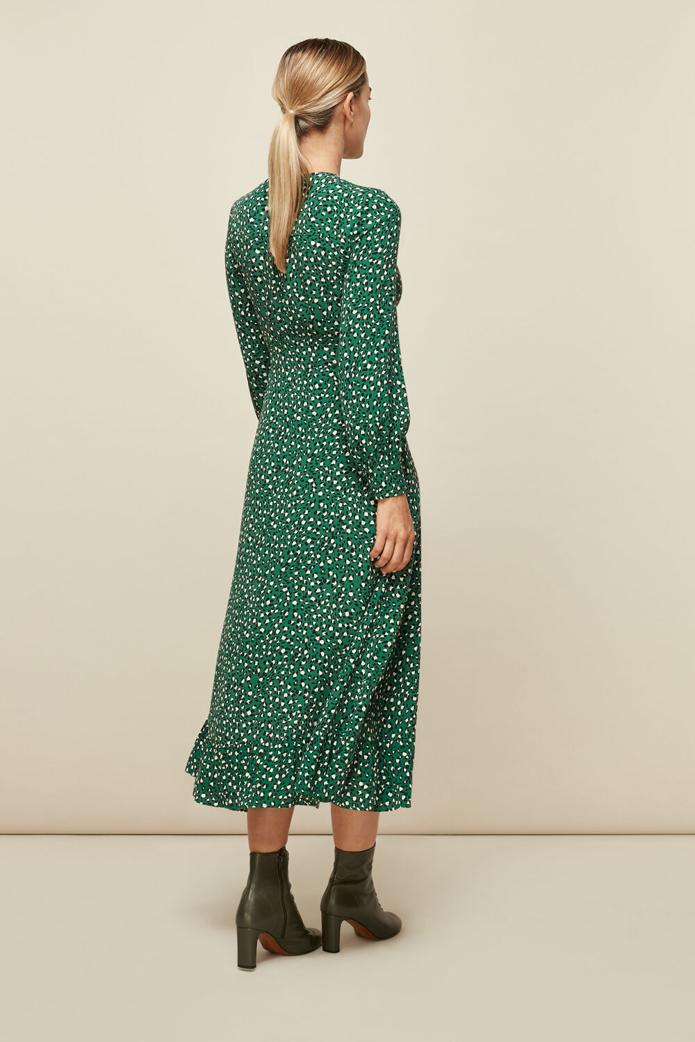 Wild Leopard Print Midi Dress