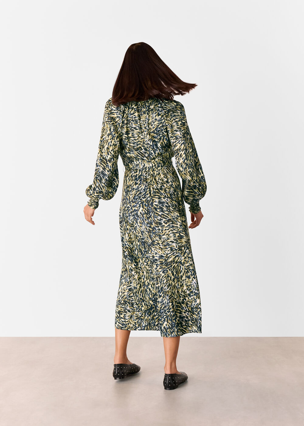Leopard Swirl Midi Dress