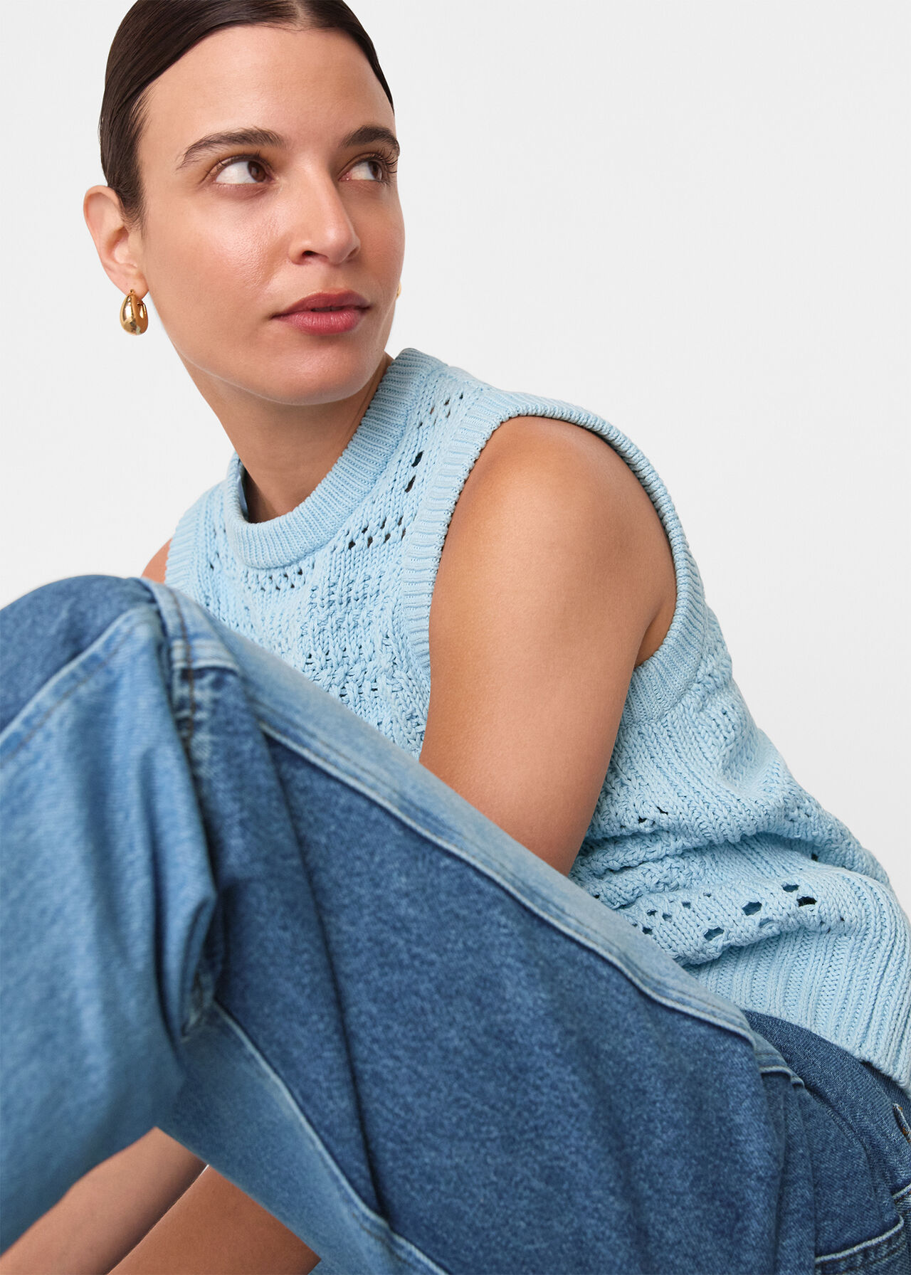 Patchwork Barrel Leg Jean