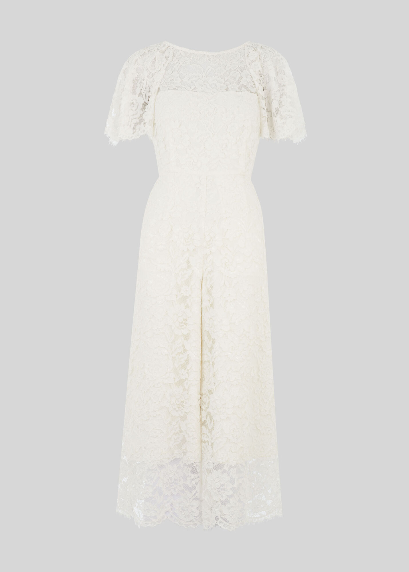 Victoria Lace Wedding Jumpsuit, White WHISTLES