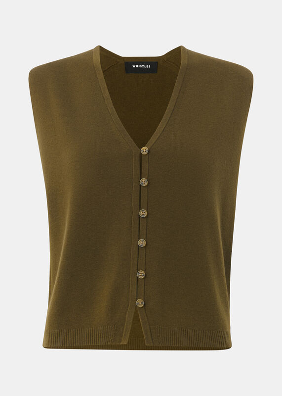 Khaki Bailey Button Through Tank