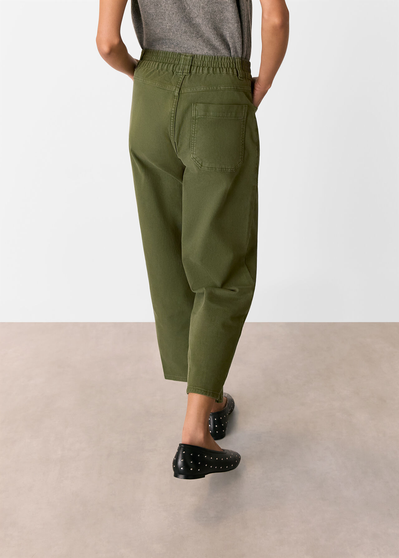 Whistles Tessa Casual Trousers Khaki