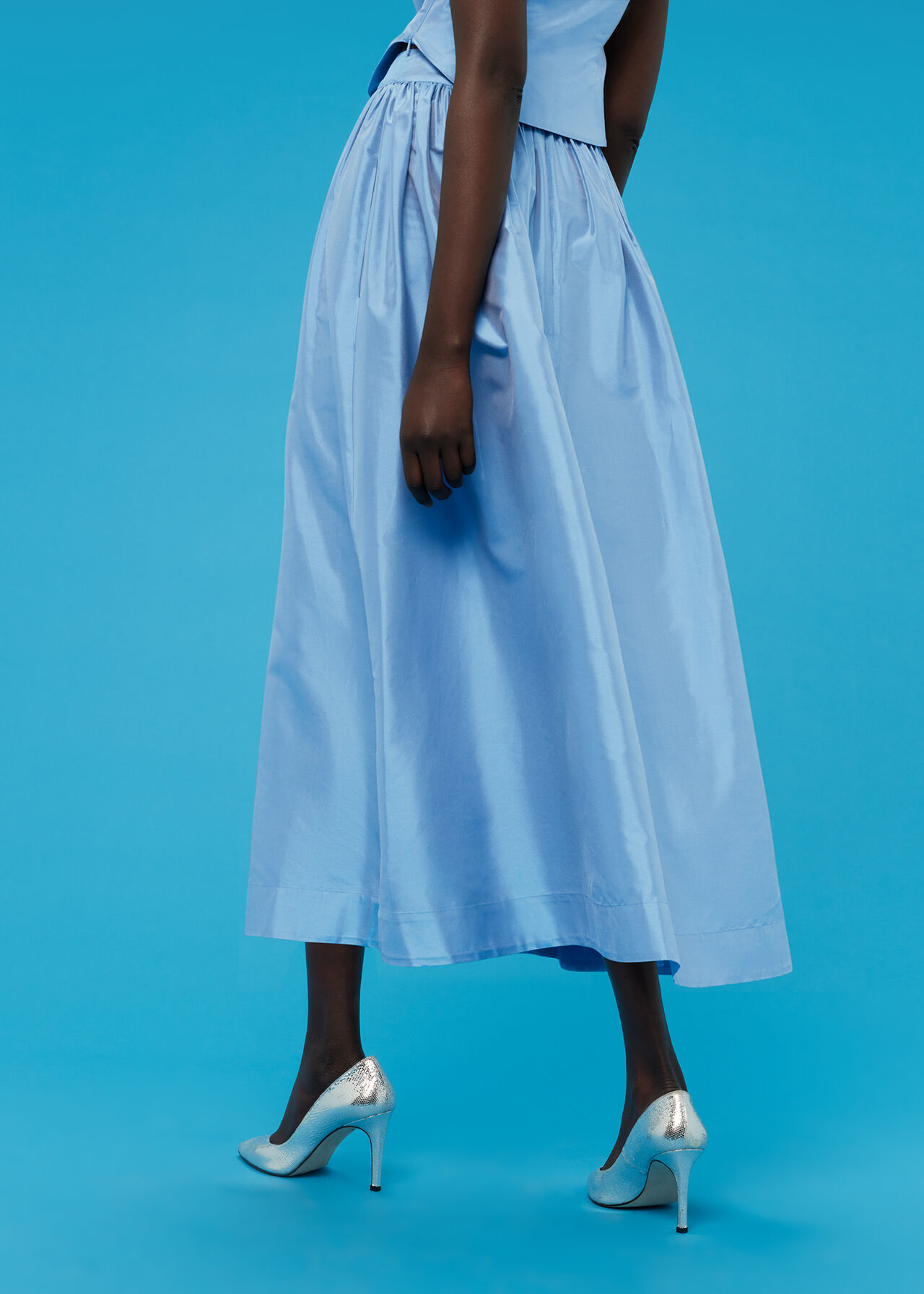 Taffeta Silk Volume Skirt