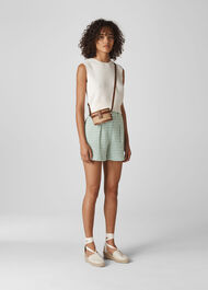 Gingham Turn Up Short Green/Multi