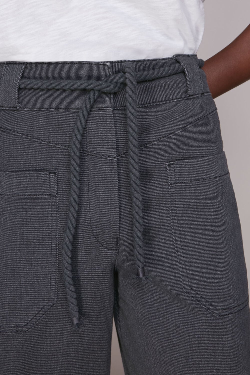 Rope Belted Casual Trouser