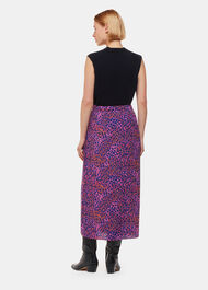 Mottled Leopard Midi Skirt