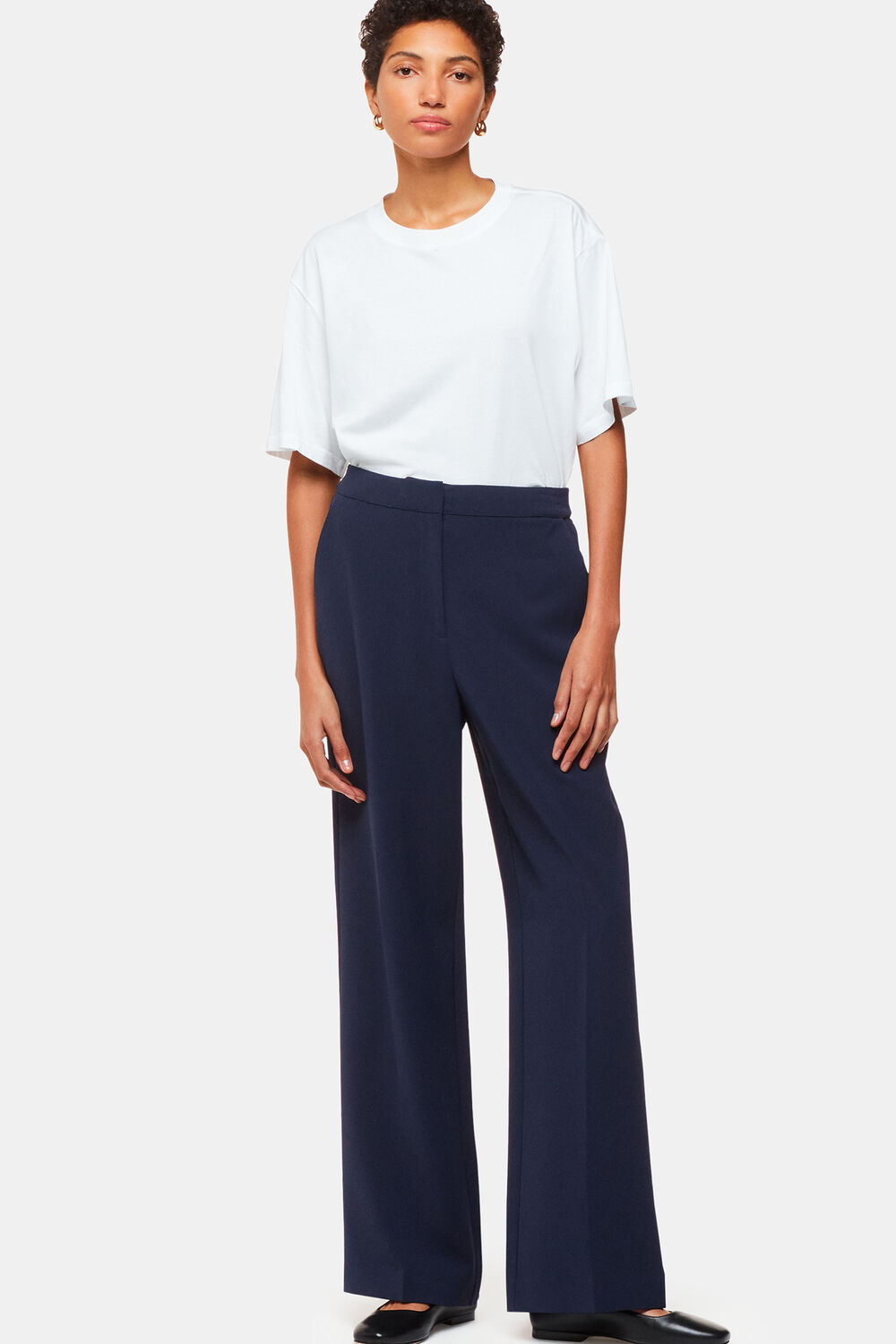 Navy Full Length Trouser