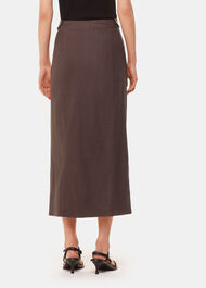 Mila Linen Blend Midi Skirt
