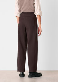 Belted Cotton Barrel Trouser