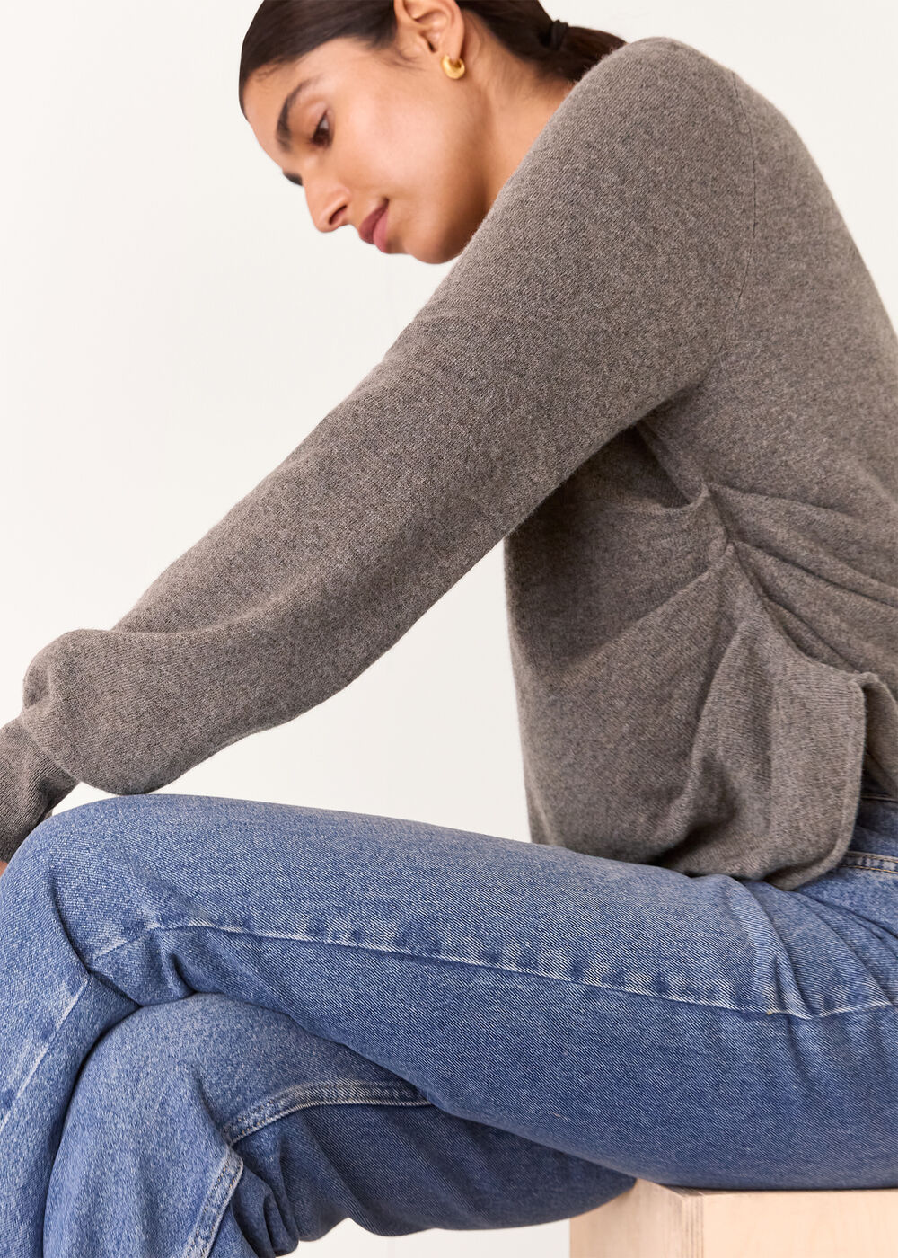 Side Ruched Detail Knit